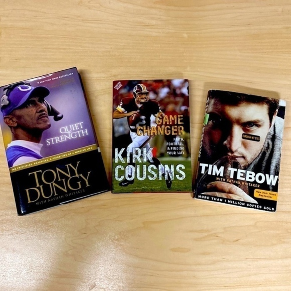 Tony Dungy, Kirk Cousins, Tim Tebow books